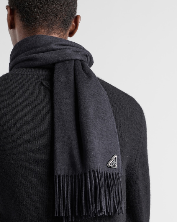Silk and cashmere scarf - Black Silk and cashmere scarf - Black