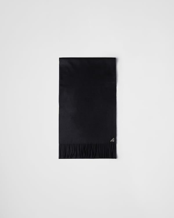 Silk and cashmere scarf - Black Silk and cashmere scarf - Black