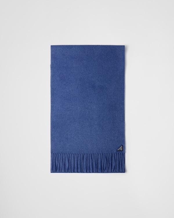 Silk and cashmere scarf - Ink Blue Silk and cashmere scarf - Ink Blue