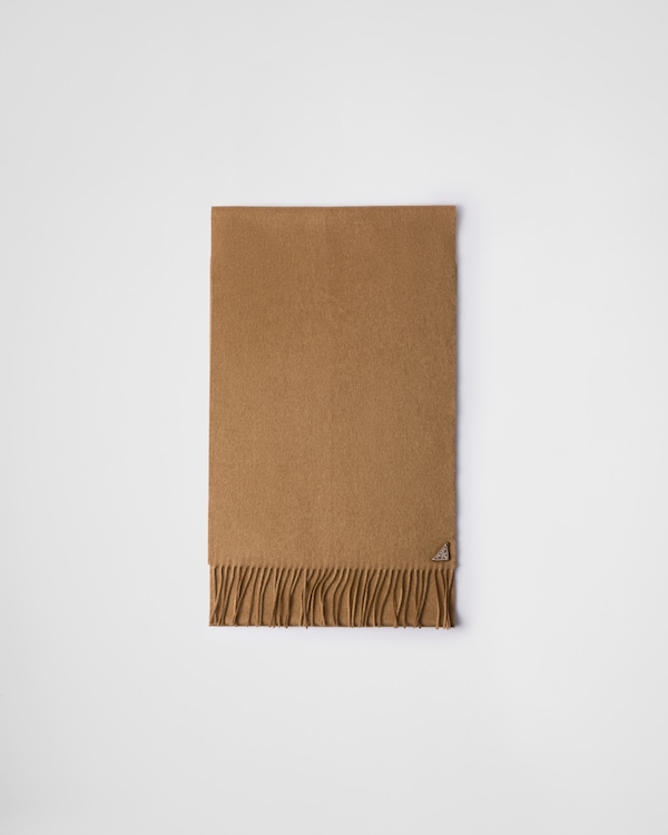 Silk and cashmere scarf - Camel Brown Silk and cashmere scarf - Camel Brown