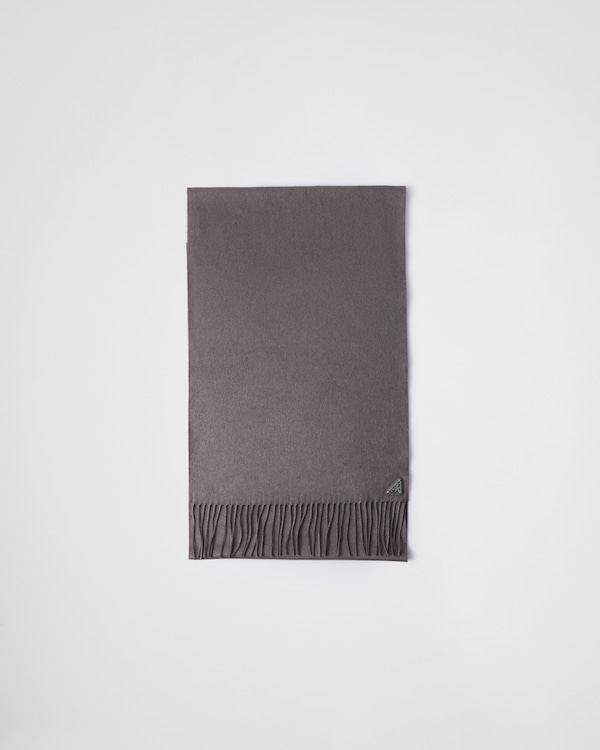 Silk and cashmere scarf - Marble Gray Silk and cashmere scarf - Marble Gray