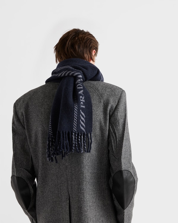 Wool and cashmere scarf - Navy Wool and cashmere scarf - Navy