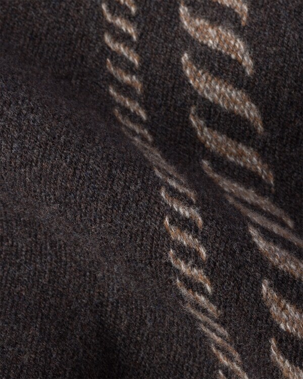 Wool and cashmere scarf - Ebony Wool and cashmere scarf - Ebony