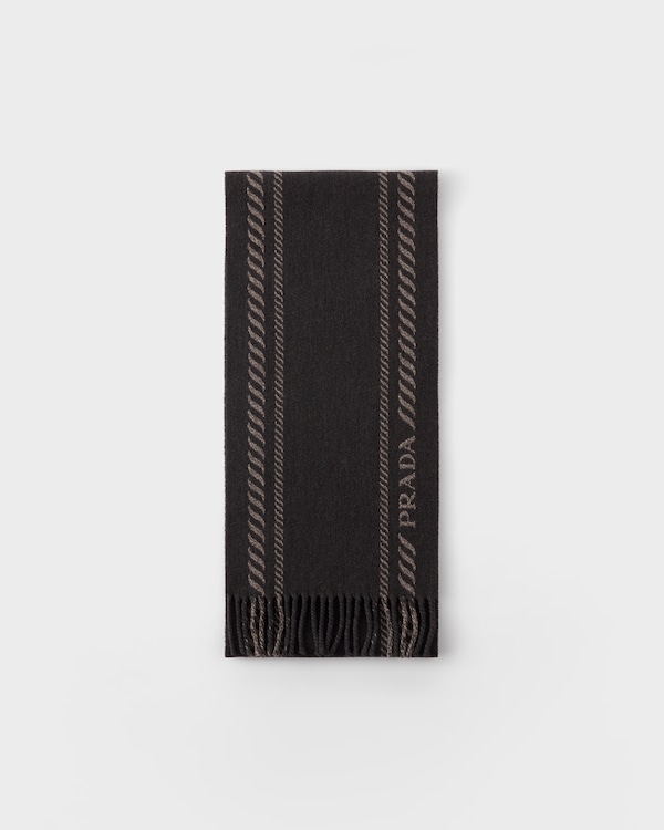 Wool and cashmere scarf - Ebony Wool and cashmere scarf - Ebony
