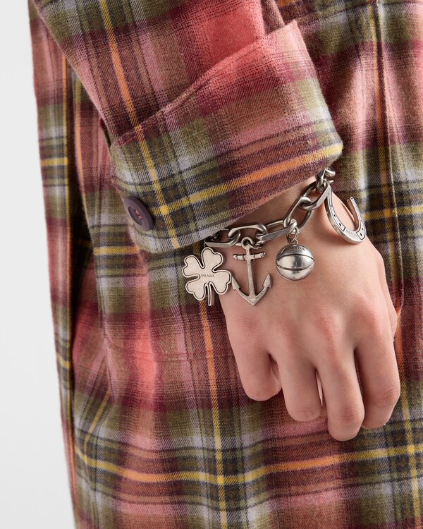 Metal charm bracelet - Dark Grey Metal charm bracelet - Dark Grey