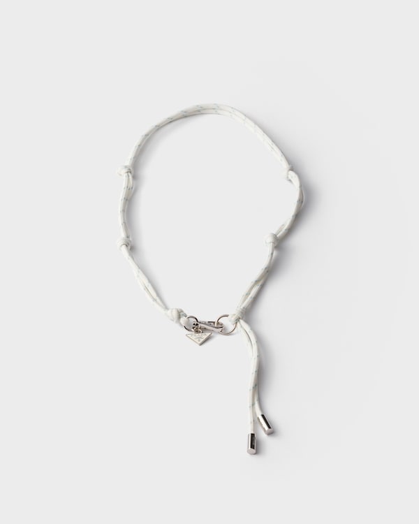 Cord necklace - White Cord necklace - White