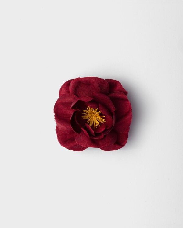 Radzimir and metal flower brooch - Cerise Radzimir and metal flower brooch - Cerise