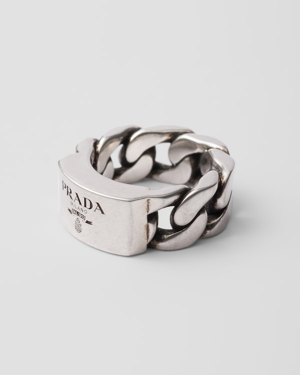 Silver chain ring - Antiqued Silver Silver chain ring - Antiqued Silver