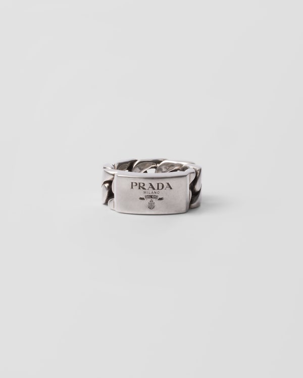 Silver chain ring - Antiqued Silver Silver chain ring - Antiqued Silver