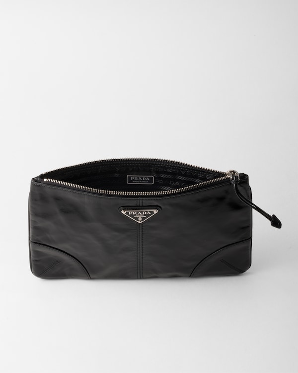 Leather pouch - Black Leather pouch - Black