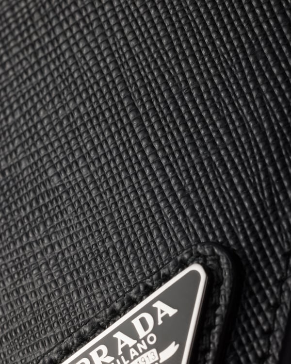 Saffiano leather badge holder - Black Saffiano leather badge holder - Black