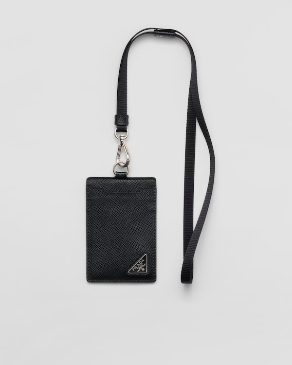 Saffiano leather badge holder - Black Saffiano leather badge holder - Black