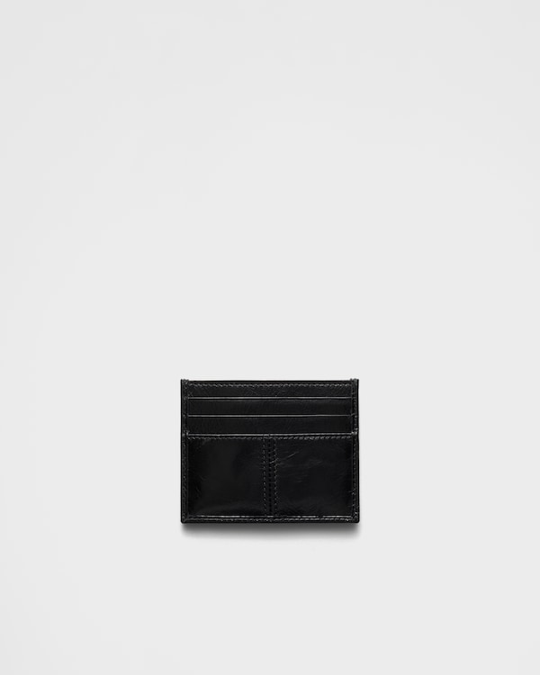 Leather card holder - Black Leather card holder - Black
