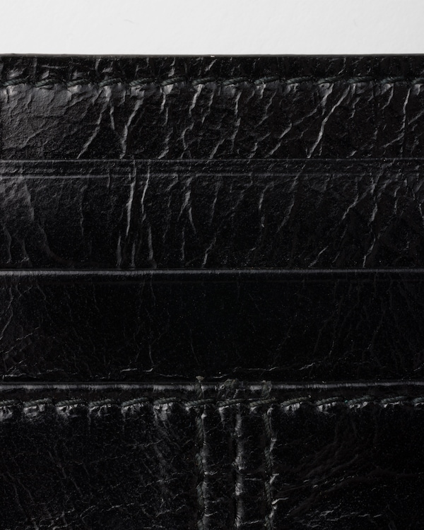 Leather card holder - Black Leather card holder - Black