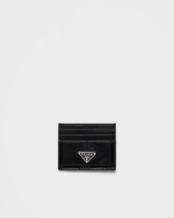 Leather card holder - Black Leather card holder - Black