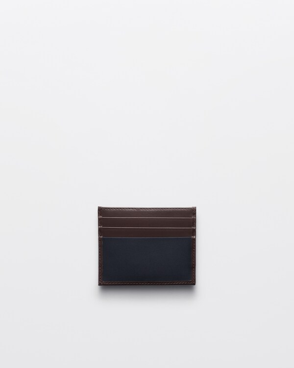 Prada Speedrock Re-Nylon and leather card holder - Navy Prada Speedrock Re-Nylon and leather card holder - Navy