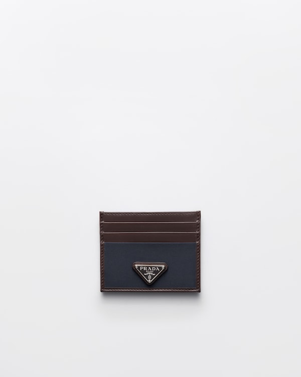 Prada Speedrock Re-Nylon and leather card holder - Navy Prada Speedrock Re-Nylon and leather card holder - Navy