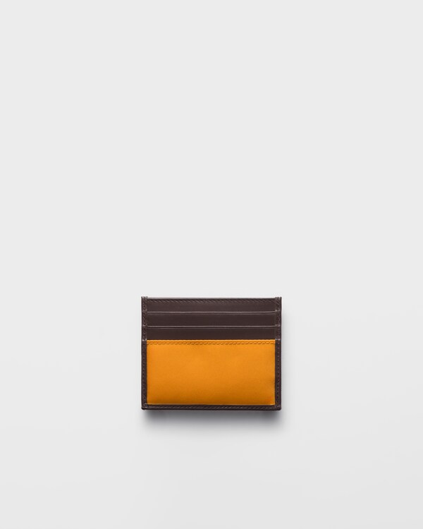 Prada Speedrock Re-Nylon and leather card holder - Amber Prada Speedrock Re-Nylon and leather card holder - Amber