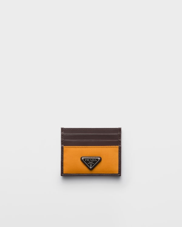 Prada Speedrock Re-Nylon and leather card holder - Amber Prada Speedrock Re-Nylon and leather card holder - Amber