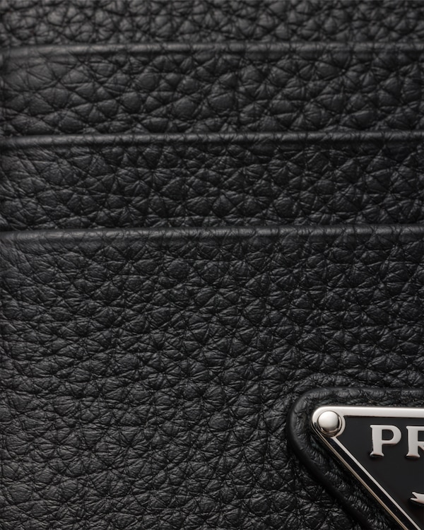 Leather card holder - Black Leather card holder - Black