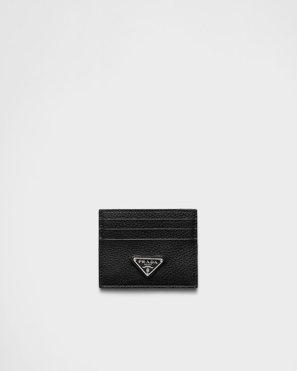 Leather card holder - Black Leather card holder - Black