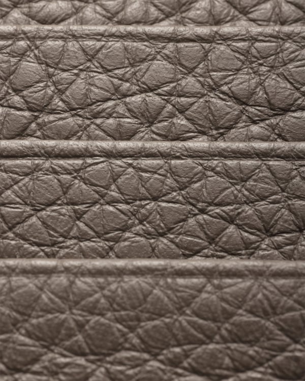 Leather card holder - Bamboo Gray Leather card holder - Bamboo Gray