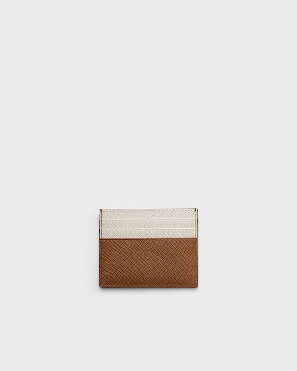 Saffiano leather card holder - Leather/Talc Saffiano leather card holder - Leather/Talc