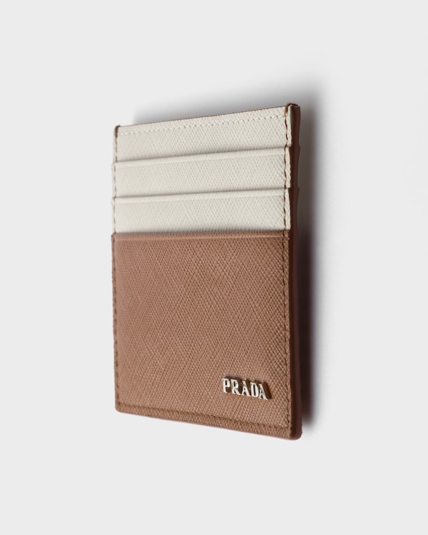 Saffiano leather card holder - Leather/Talc Saffiano leather card holder - Leather/Talc