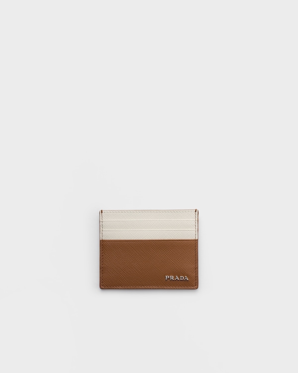 Saffiano leather card holder - Leather/Talc Saffiano leather card holder - Leather/Talc