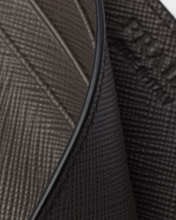 Saffiano leather card holder - Smoky Gray Saffiano leather card holder - Smoky Gray