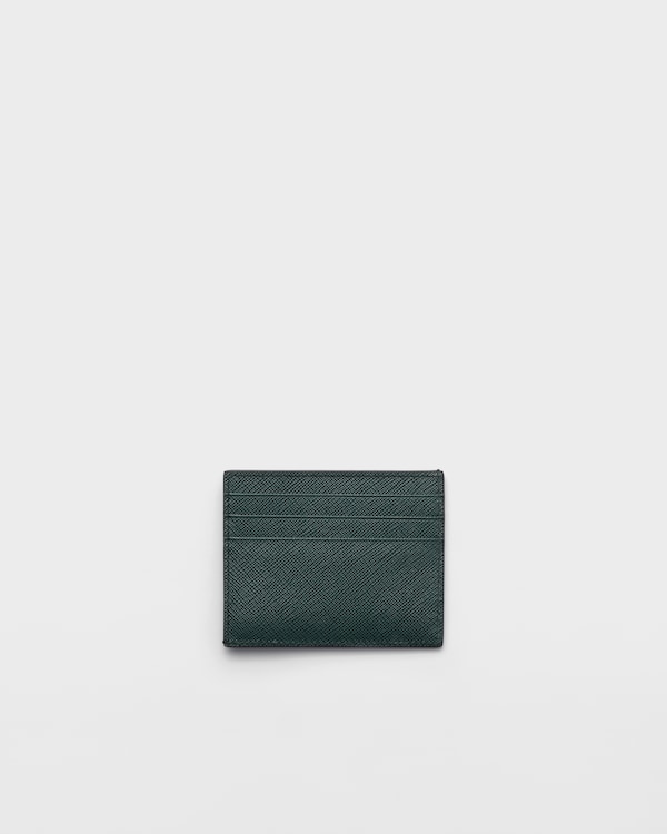 Saffiano Leather Card Holder - Emerald Green Saffiano Leather Card Holder - Emerald Green