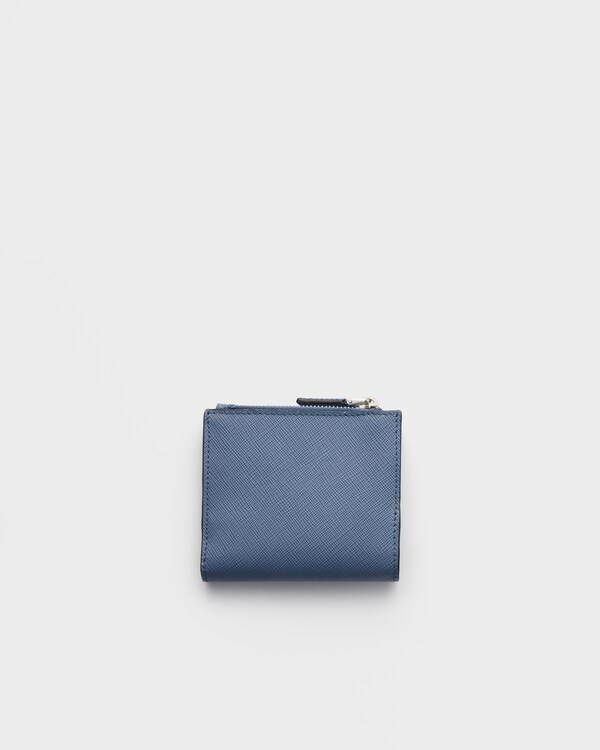 Small Saffiano leather wallet - Aviation Blue Small Saffiano leather wallet - Aviation Blue