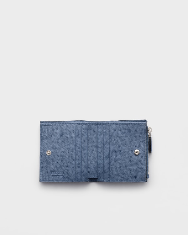 Small Saffiano leather wallet - Aviation Blue Small Saffiano leather wallet - Aviation Blue