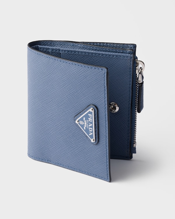 Small Saffiano leather wallet - Aviation Blue Small Saffiano leather wallet - Aviation Blue
