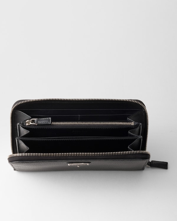 Leather wallet - Black Leather wallet - Black
