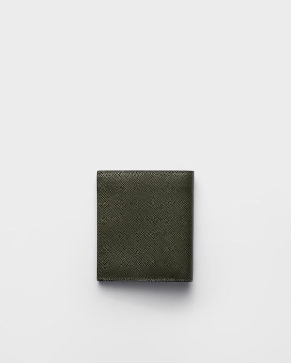 Saffiano leather wallet - Selva Green/Burgundy Saffiano leather wallet - Selva Green/Burgundy