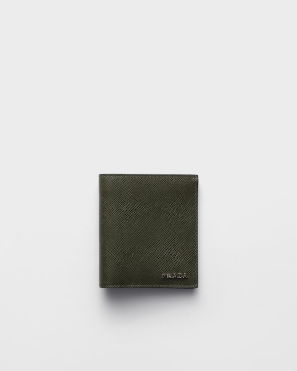 Saffiano leather wallet - Selva Green/Burgundy Saffiano leather wallet - Selva Green/Burgundy