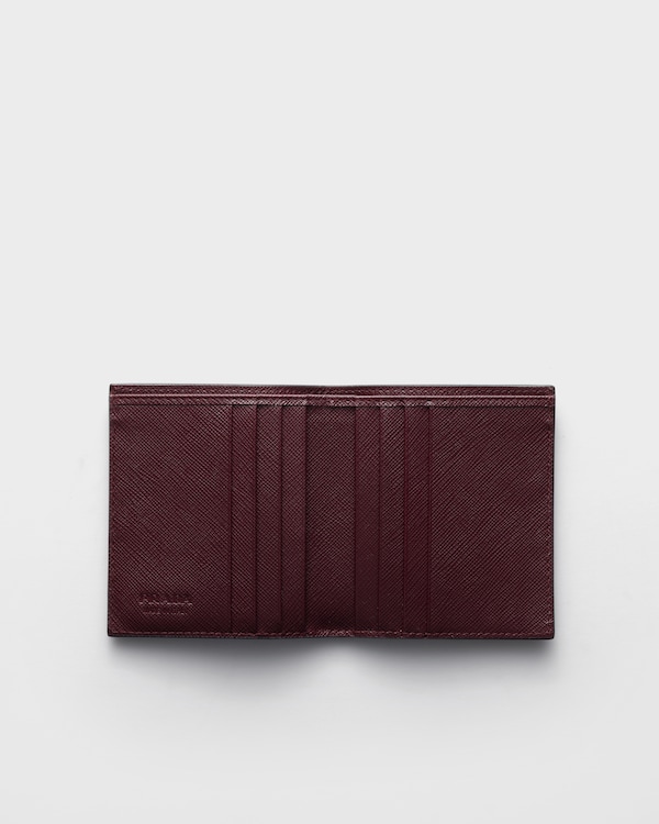 Saffiano leather wallet - Selva Green/Burgundy Saffiano leather wallet - Selva Green/Burgundy