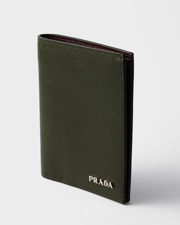 Saffiano leather wallet - Selva Green/Burgundy Saffiano leather wallet - Selva Green/Burgundy