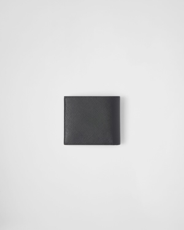 Saffiano Leather Wallet - Black/Baltic Blue Saffiano Leather Wallet - Black/Baltic Blue
