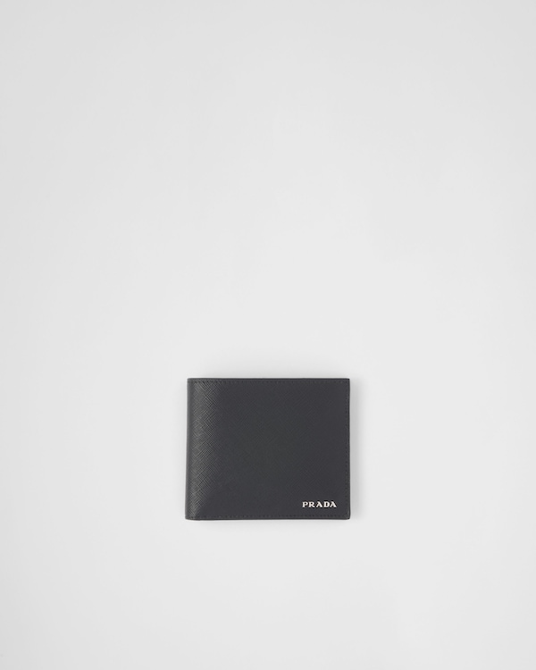 Saffiano Leather Wallet - Black/Baltic Blue Saffiano Leather Wallet - Black/Baltic Blue