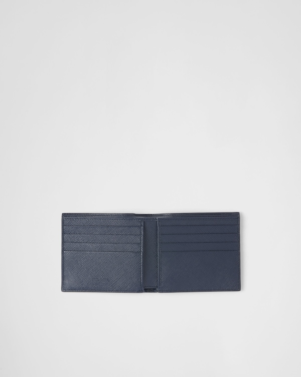 Saffiano Leather Wallet - Black/Baltic Blue Saffiano Leather Wallet - Black/Baltic Blue