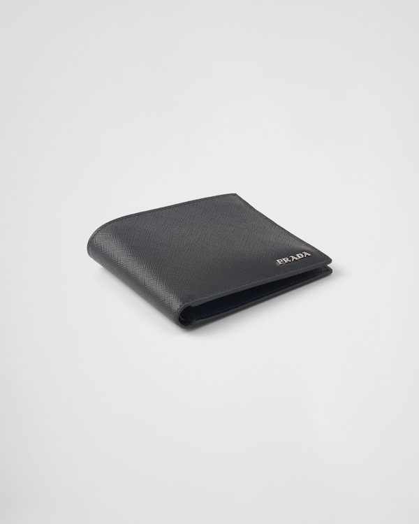 Saffiano Leather Wallet - Black/Baltic Blue Saffiano Leather Wallet - Black/Baltic Blue