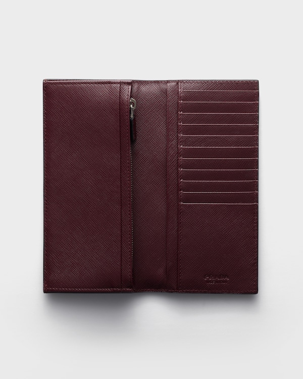 Saffiano leather wallet - Selva Green/Burgundy Saffiano leather wallet - Selva Green/Burgundy