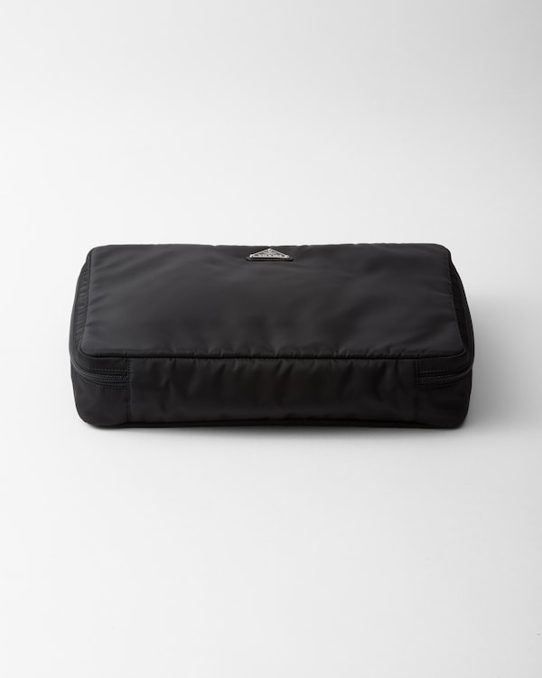 Large Re-Nylon zipper pouch - Black Large Re-Nylon zipper pouch - Black