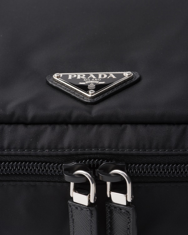Large Re-Nylon zipper pouch - Black Large Re-Nylon zipper pouch - Black