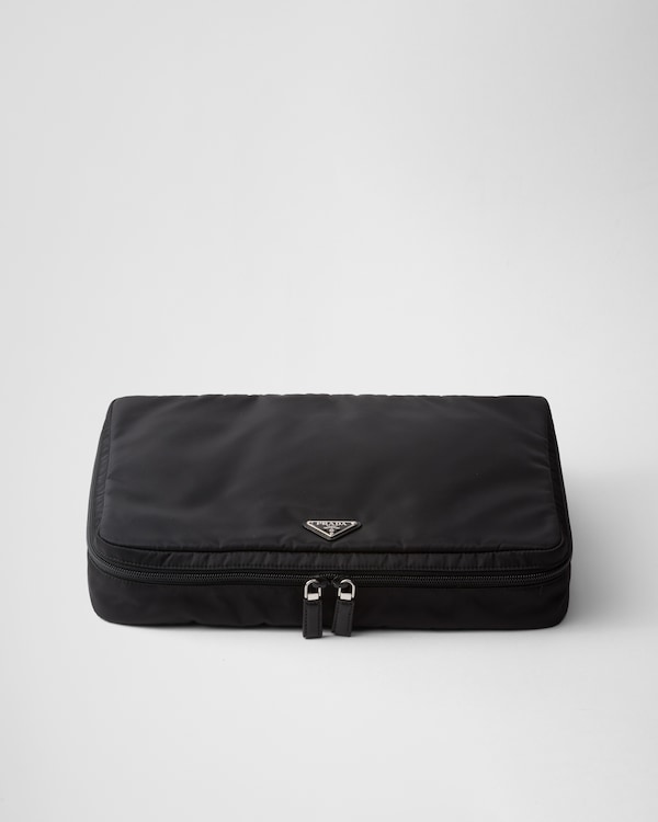 Large Re-Nylon zipper pouch - Black Large Re-Nylon zipper pouch - Black