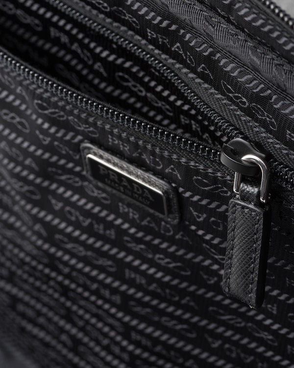 Large Re-Nylon zipper pouch - Black Large Re-Nylon zipper pouch - Black