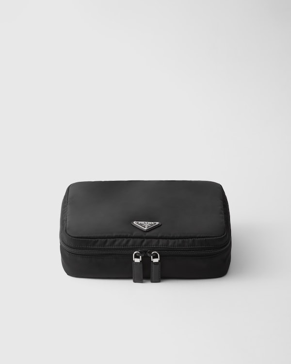 Medium Re-Nylon zipper pouch - Black Medium Re-Nylon zipper pouch - Black