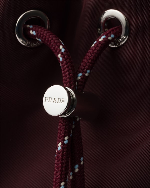 Prada Speedrock Re-Nylon and leather pouch - Burgundy Prada Speedrock Re-Nylon and leather pouch - Burgundy